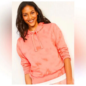 Old Navy Vintage Specially Dyed Pullover Hoodie, Size 2X (20/22), Coral Tie Dye